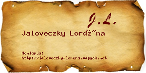 Jaloveczky Loréna névjegykártya